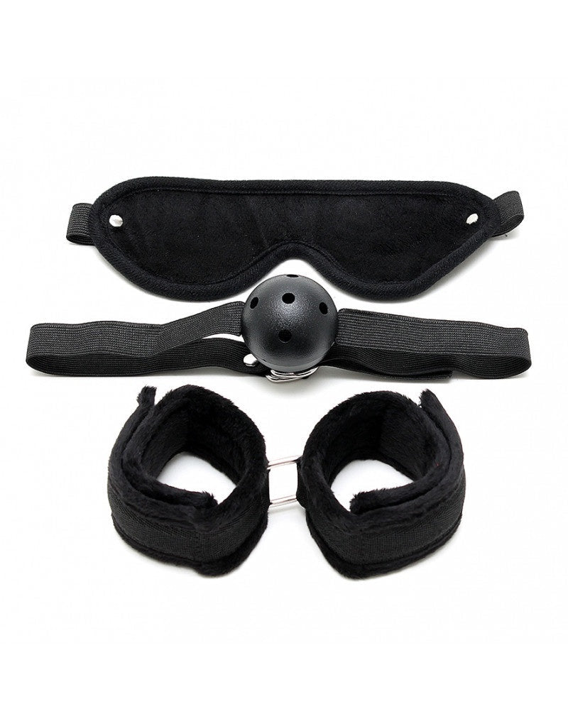 SOFT BONDAGE SET MET KLITTENBAND (3-DELIG)