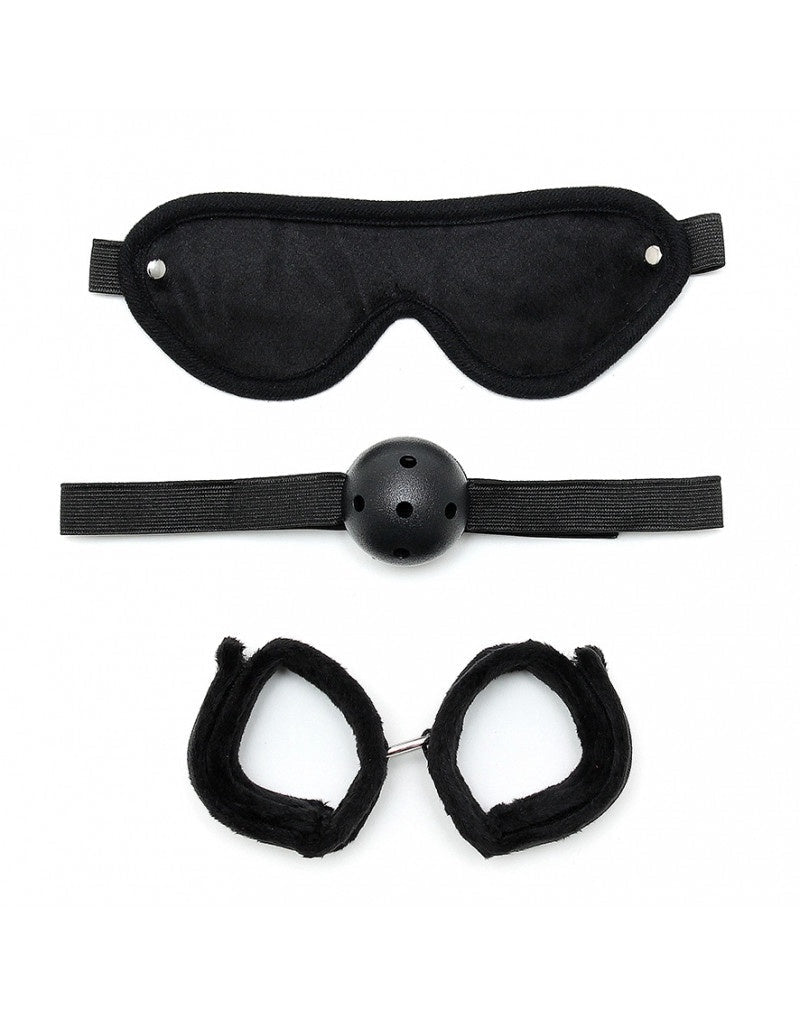 SOFT BONDAGE SET MET KLITTENBAND (3-DELIG)