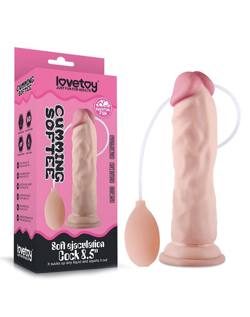SOFT EJACULATION COCK 21 CM SQUIRTING DILDO NUDE