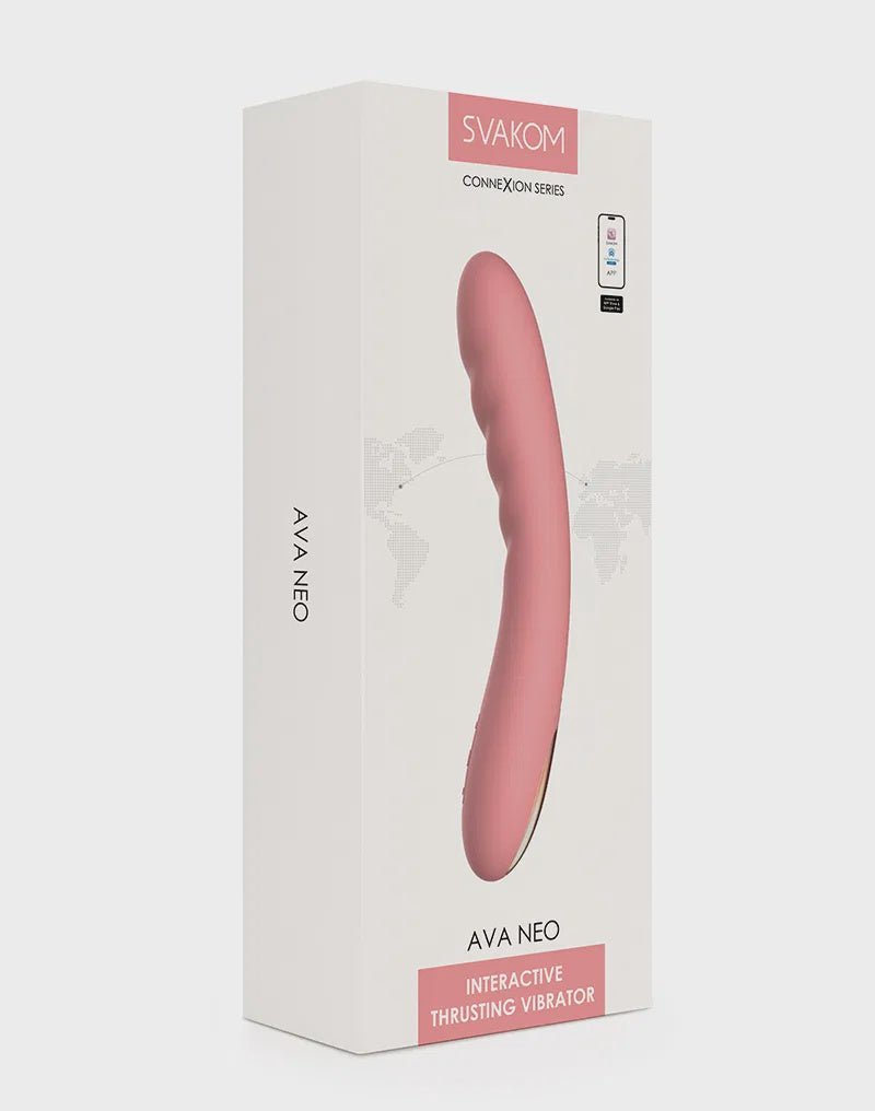 SVAKOM  Ava Neo Thrusting Vibrator Peach Pink