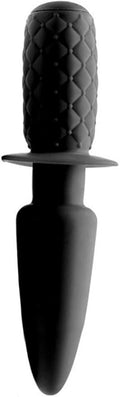 The Plug 10x Silicone Vibrating Thruster – Black