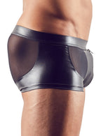 Uitdagende Wetlook Short met Netstof Stukken