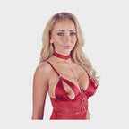 Verleidelijke Jarretel Top - Rood