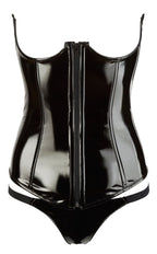 Vinyl Corset Black Level Lak