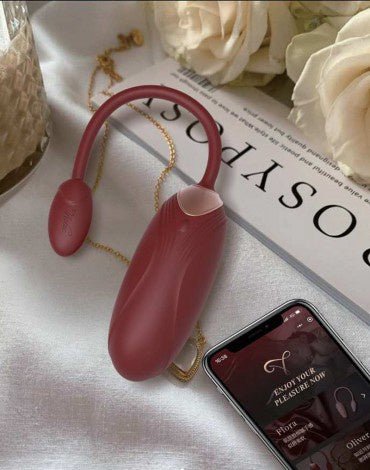 VIOTEC OLIVER PRO DRAAGBARE VIBRATOR MET APPBEDIENING GOUD WIJNROOD
