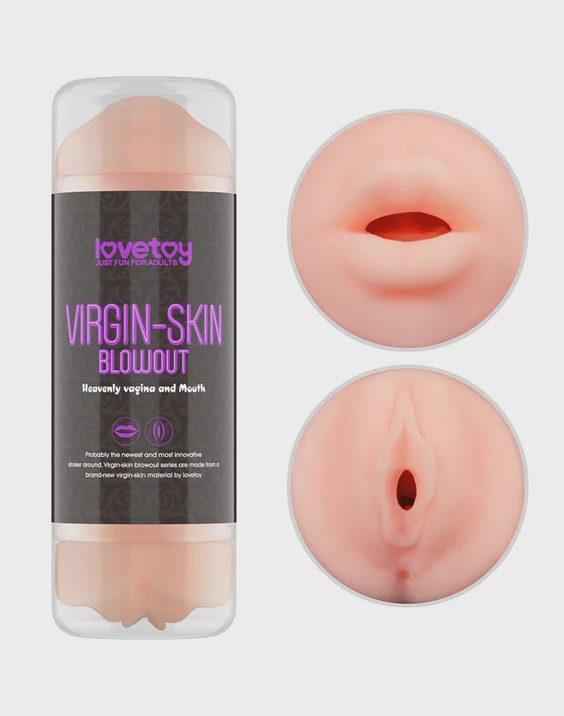 Virgin-Skin Blowout Double Side Stroker Vagina and Mouth