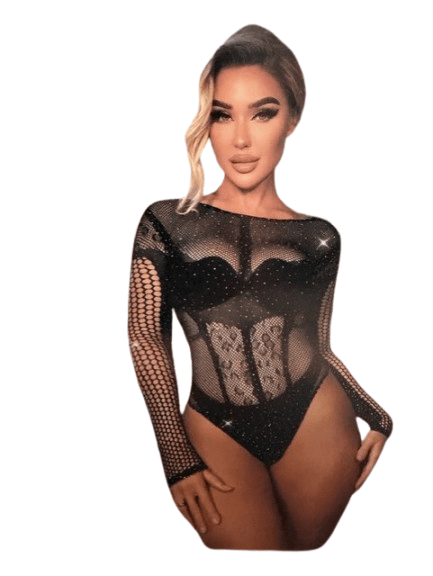 Vivi Dessous Glam Fishnet Corset Body