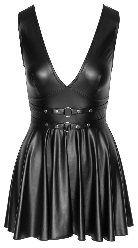 Wetlook Uitdagende Mini Jurk met Decollet en eacute