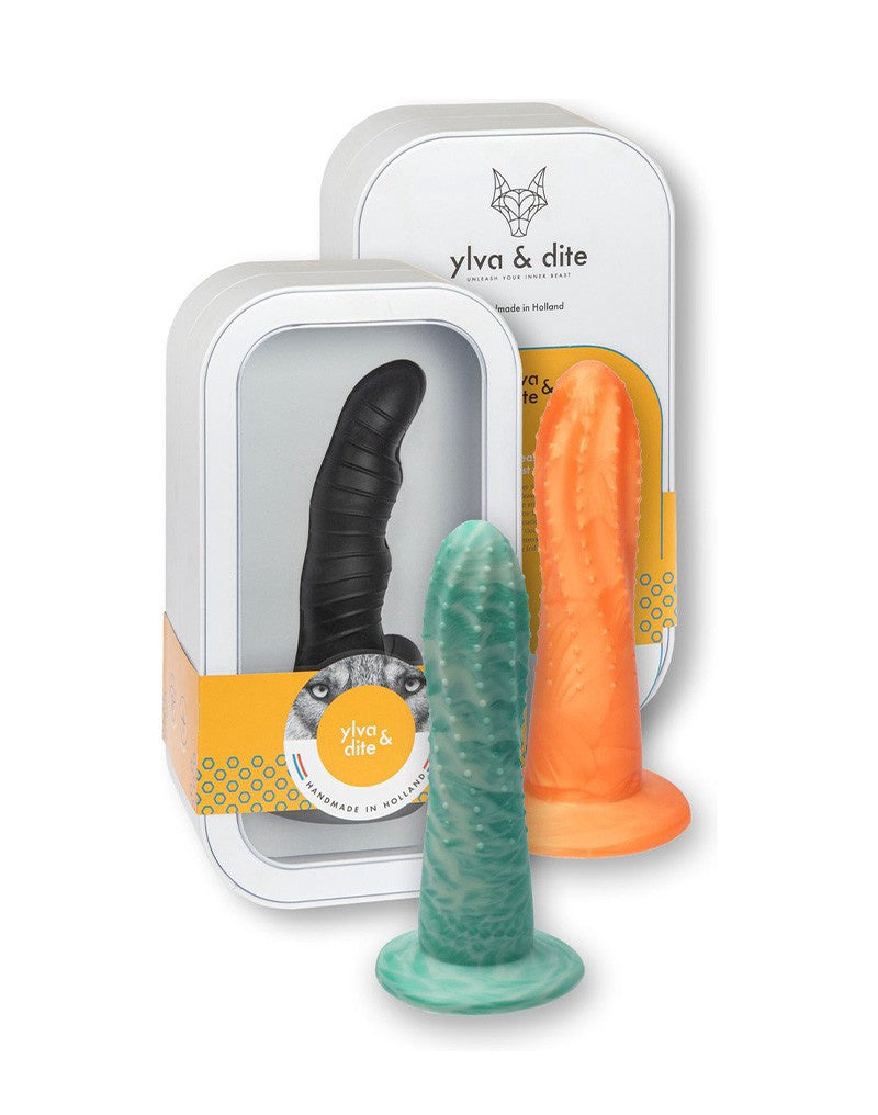 YLVA  en amp DITE  EROS REALISTISCHE DILDO ZWART / PAARS