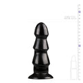 Zwarte Anaal Dildo Met Ribbels