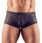 Zwarte semi-transparante herenshort