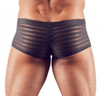 Zwarte semi-transparante herenshort
